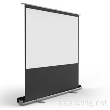 Pantalla de proyección HD móvil de piso portátil de negro portátil